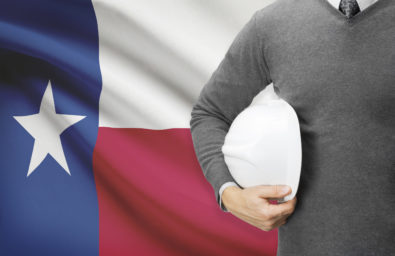 Engineer with flag on background series - Texas Engineer with flag on background series - Texas